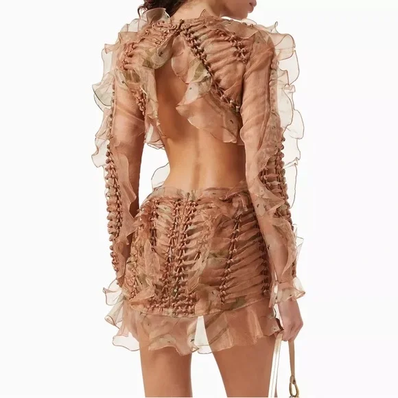 Zimmermann ILLUMINATE BRAIDED MINI DRESS